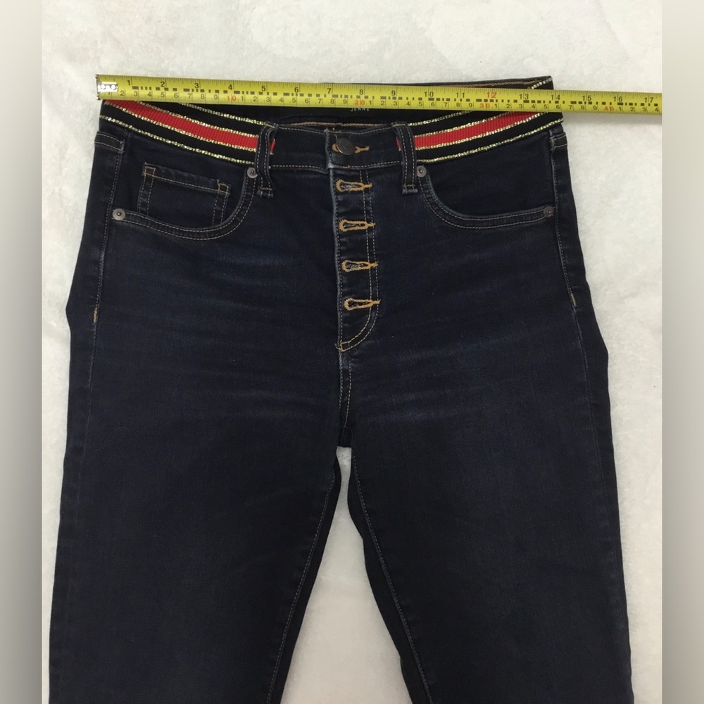 Veronica Beard Carolyn Baby Boot High Rise Stretch Tuxedo Waist Jeans SZ 27 - Picture 2 of 12